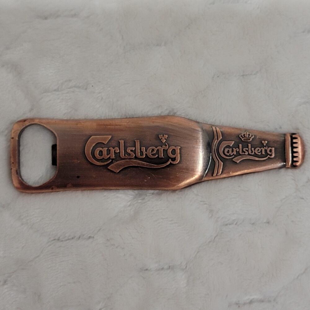 Carlsberg Beer Bottle Opener Official Collection Magnetic Copper Metal Barware